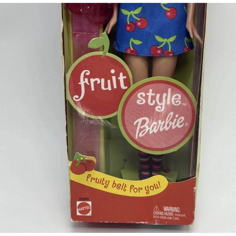 Mattel 2002 Barbie Fruit Style Cherry Scented Doll with Belt NIB